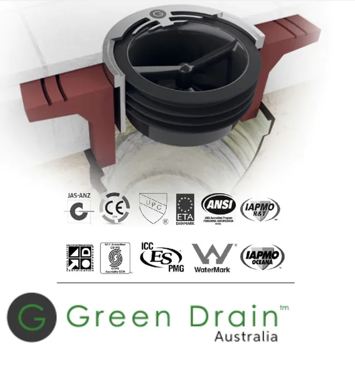Green Drain installed in a floor drain